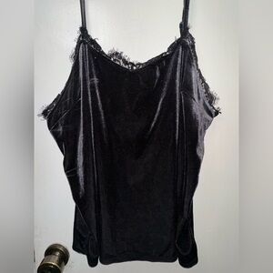 Black velvet lace Spaghetti strap